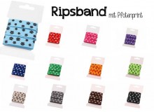 5m Ripsband Breite 15 mm Pfote